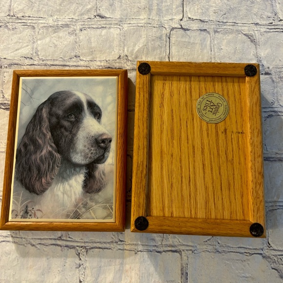 GRAPHIC ART TILES KIMBERLY ENTERPRISES DOG TRINKET WOOD BOX USA MADE - Picture 2 of 8
